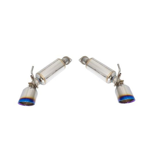 Remark Axleback Muffler Delete Set - Nissan 370Z (Double Wall Burnt Tips)