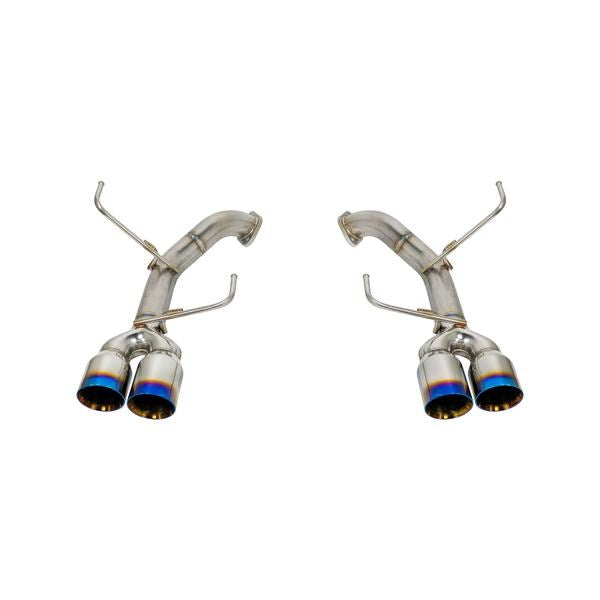 Remark Axleback Muffler Delete Set - Subaru WRX/STI Sedan 2008-2014 (Double Wall Burnt Tips)