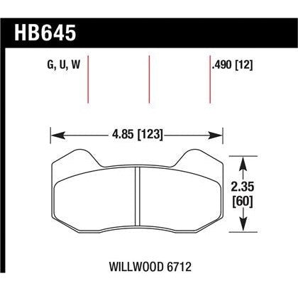 Hawk Wilwood Type 6712 DTC-30 Brake Pads