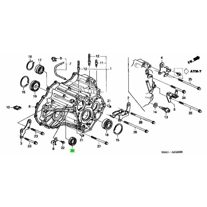 Honda Genuine - RHS Axle Seal 40x66x8