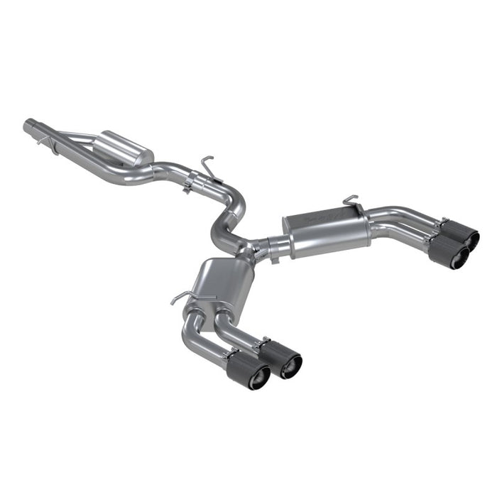 MBRP 15-18 Audi S3 304SS 3in Quad Split Rear Exit C/B System - SS or CF tips