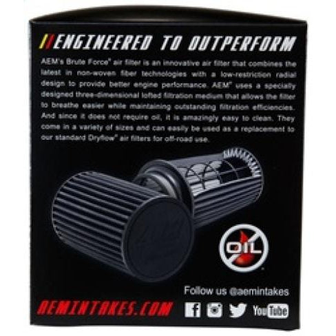 AEM 3 inch x 5 inch DryFlow Air Filter