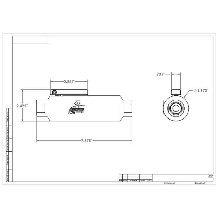 Aeromotive ORB-10 Shutoff Valve Fuel Filter