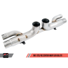 AWE Tuning Porsche 991 GT3 / RS Center Muffler Delete - Chrome Silver Tips