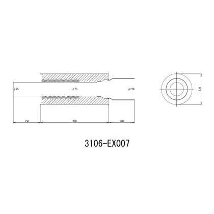 HKS Universal SS Hi-Power Muffler (120mm tip / 75mm piping)