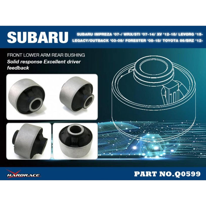 Hard Race Front Lower Arm Bushing Big, Street Version Subaru, Toyota, 86, Brz, Fr-S, Impreza, Legacy, Levorg, Xv, Zc 6,