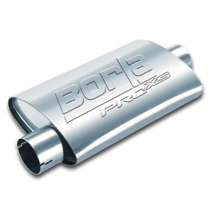 Borla Pro-XS 2in Tubing 14in x 4in x 9.5in Oval Notched Center/Offset Muffler