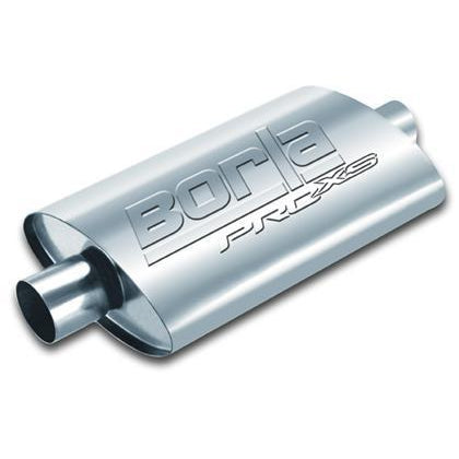 Borla Pro-XS 2inch, 2inch, 14inch x 9-1/2inch x 4inch Oval Cen/Cen w/o Notch Turbo Muffler