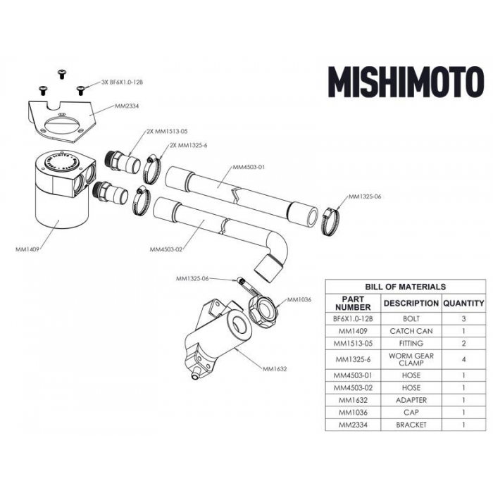 Mishimoto Baffled Oil Catch Can Kit, Fits Ford 6.4l Powerstroke 2008??????????????????2010