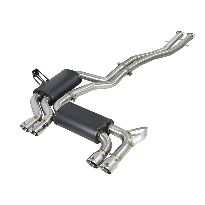 aFe Power Mach Force-XP 2-1/2 IN 304 Stainless Steel Cat-Back Exhaust System BMW M3 (E46) 01-06 L6-3.2L S54