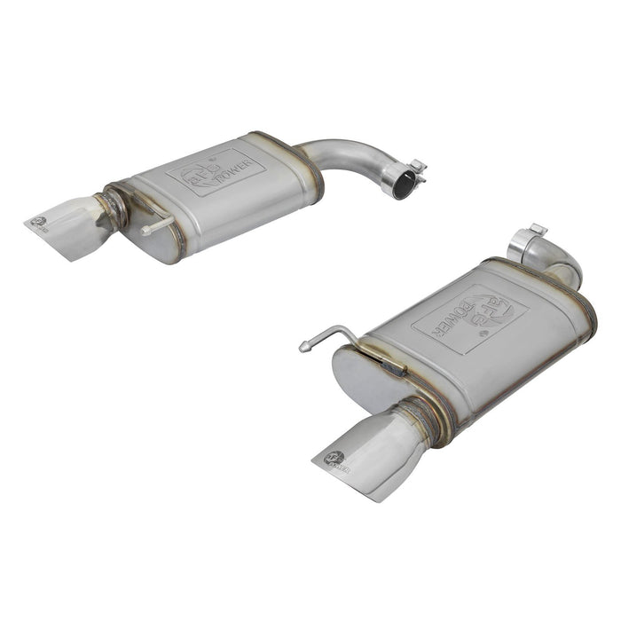 aFe Power Mach Force-Xp 2-1/2in 409 Stainless Steel Axle-Back Exhaust System Ford Mustang 15-20 L4-2.3L (t) / V6-3.7L