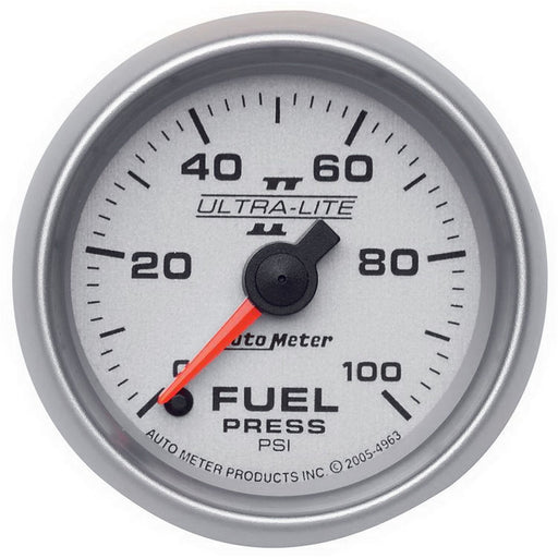 AutoMeter Ultra-Lite II 52mm 0-100 PSI Full Sweep Electronic Fuel Pressure Gauge
