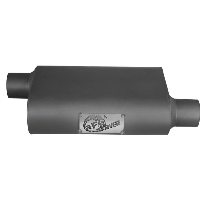 aFe Power Scorpion Aluminized Steel Muffler 2-1/2 IN ID Offset/Offset x 10 IN W x 4 IN H x 13 IN L - Oval Body