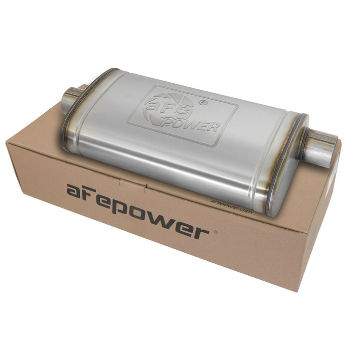 aFe Power Mach Force-Xp 409 Stainless Steel Muffler 3 IN ID Center/Offset x 11 IN W x 5 IN H x 22 IN L - Oval Body