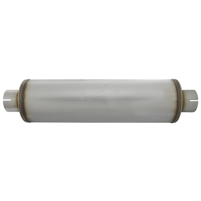 aFe Power Mach Force-Xp 409 Stainless Steel Muffler 3-1/2 IN ID Center/Center x 7 IN Dia. x 24 IN L - Round Body