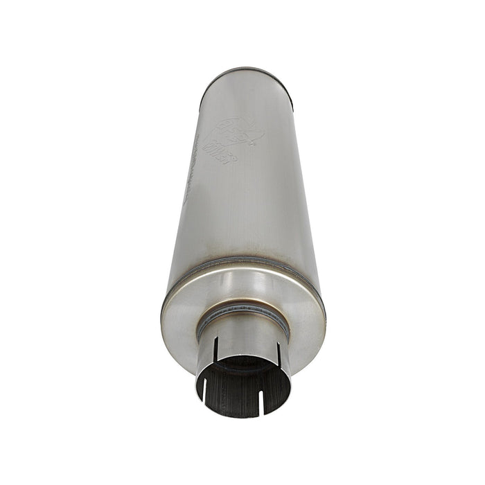 aFe Power Mach Force-Xp 409 Stainless Steel Muffler 3-1/2 IN ID Center/Center x 7 IN Dia. x 24 IN L - Round Body