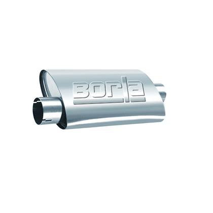 Borla Racing Muffler XR-1 3 in. Inlet/Outlet Brushed Stainless Steel 20  Length