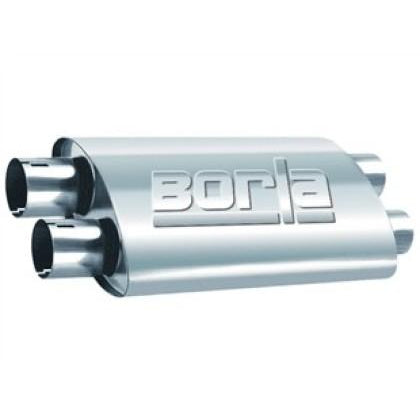 Borla Universal ProXS Muffler - Oval Dual/Dual Inlet/Outlet 2.5in Tubing 19inx4inx9.5in Case