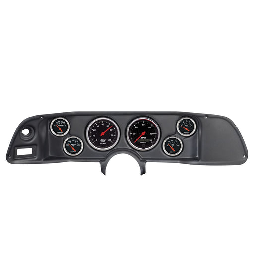 AutoMeter Designer Black 70-78 Camaro Dash Kit 6pc Tach / MPH / Fuel / Oil / WTMP / Volt