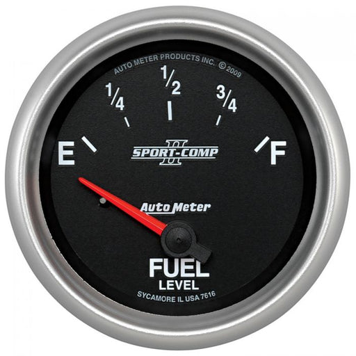 AutoMeter Sport-Comp II 2-5/8in Short Sweep Electronic 73-10ohms Fuel Level Gauge