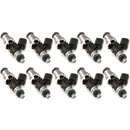 Injector Dynamics 1340cc Injectors - 48mm Length - 14mm Grey Top - 14mm Lower O-Ring (Set of 10) Lamborghini Gallardo 04-13