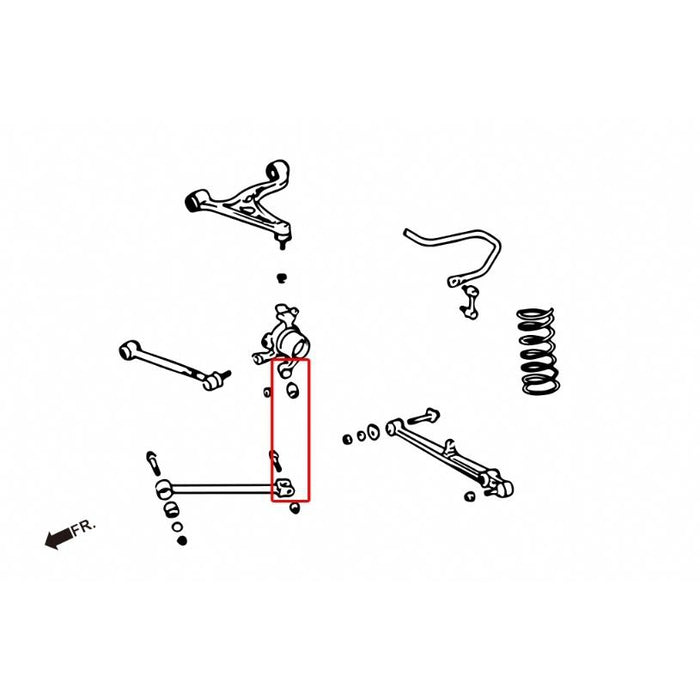 Hard Race Rear Knuckle Bush Connect To Strut Rod Toyota, Lexus, Aristo, Crown, Crown Majesta, Gs, Sc, Supra, Jzs147 93-97, Z30 19