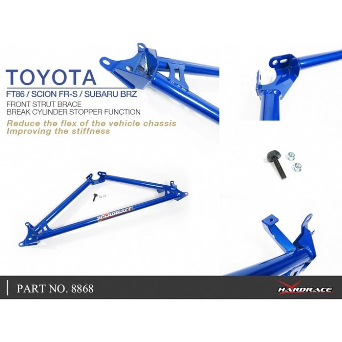 Hard Race Front Strut Bar + Brake Cylinder Stopper Function Subaru, Toyota, 86, Brz, Fr-S, Zc 6, Zn6, Ft86/Fr-S Zn6/Zc6