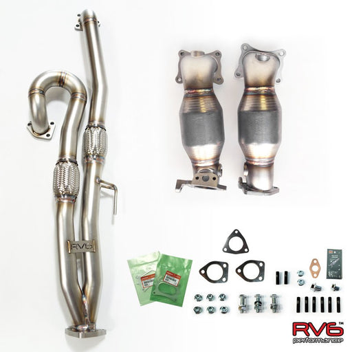 RV6??????? V2 Long Tube Jpipe & GEN 2 HFPCs??????? (High Flow Precats) Combo for 08-12 Accord V6 (3.5L)