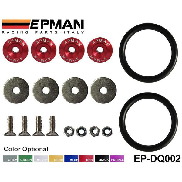 Set Towing Hook+Tire Valve Caps+Quick Release Fasteners For Nissan