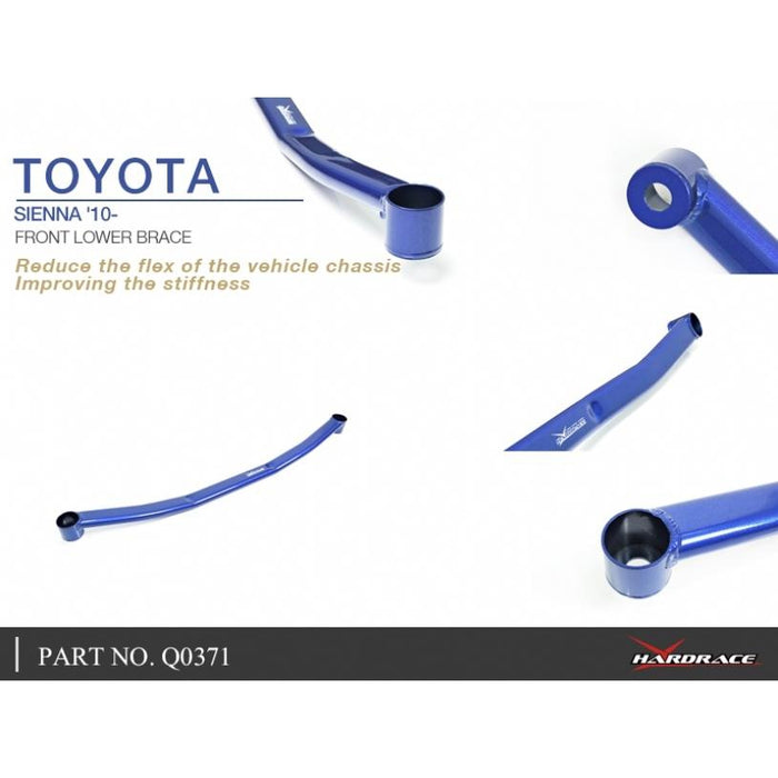 Hard Race Front Lower Brace Toyota, Sienna, Xl30 11-On