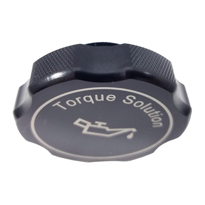 Torque Solution Billet Oil Cap (Black): Subaru Engines