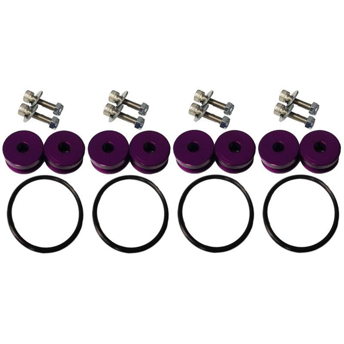 Torque Solution Billet Bumper Quick Release Kit Combo (Purple): Universal