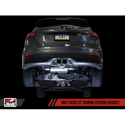 AWE Tuning Ford Focus ST Touring Edition Cat-back Exhaust - Non-Resonated - Chrome Silver Tips