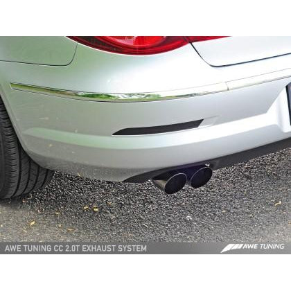 AWE Tuning VW CC 2.0T Touring Edition Performance Exhaust - Diamond Black Tips