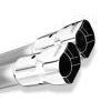 Borla 2.25in Inlet 4in Round Rolled Angle Cut Resonated x 13in Long Exhaust Tip