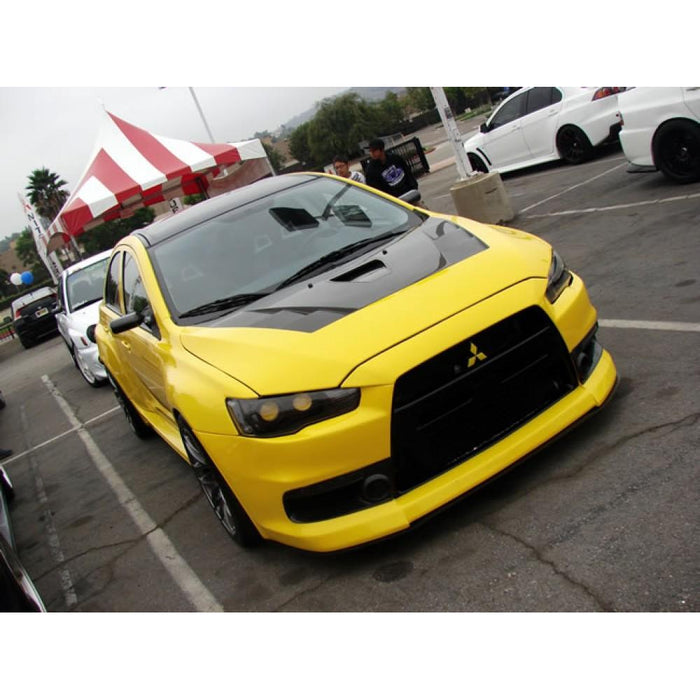 Seibon TS-Style Carbon Fiber Hood For 2008-2015 Mitsubishi Lancer Evo X