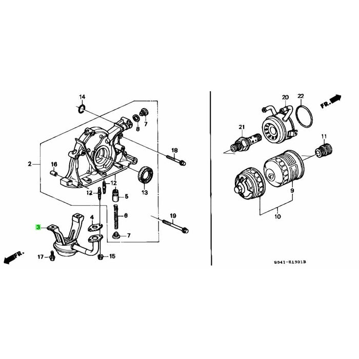 Honda Genuine Oil Pump Pickup - B18C