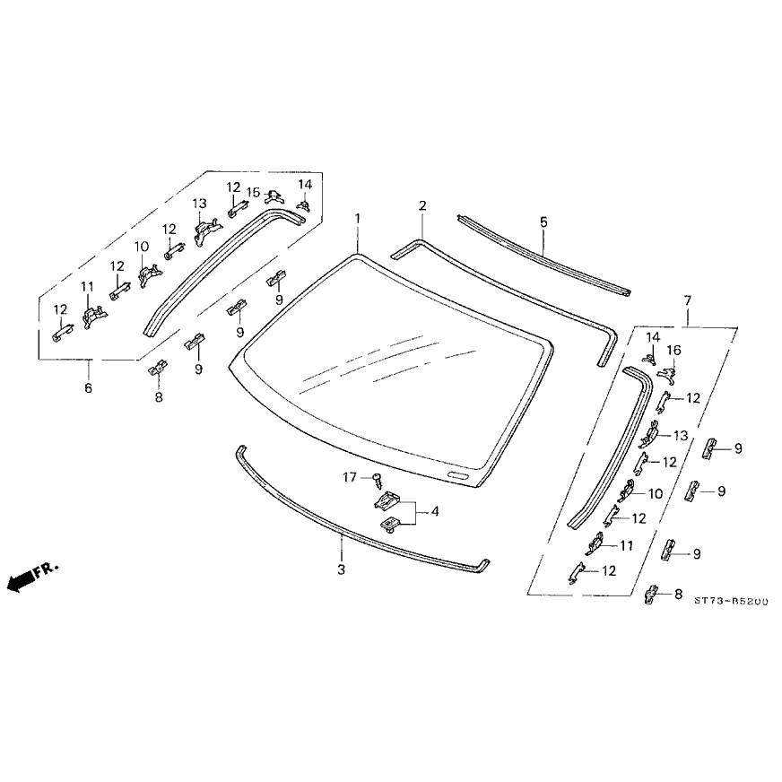 Honda Genuine Windscreen Moulding - DC/DB — Speed Science