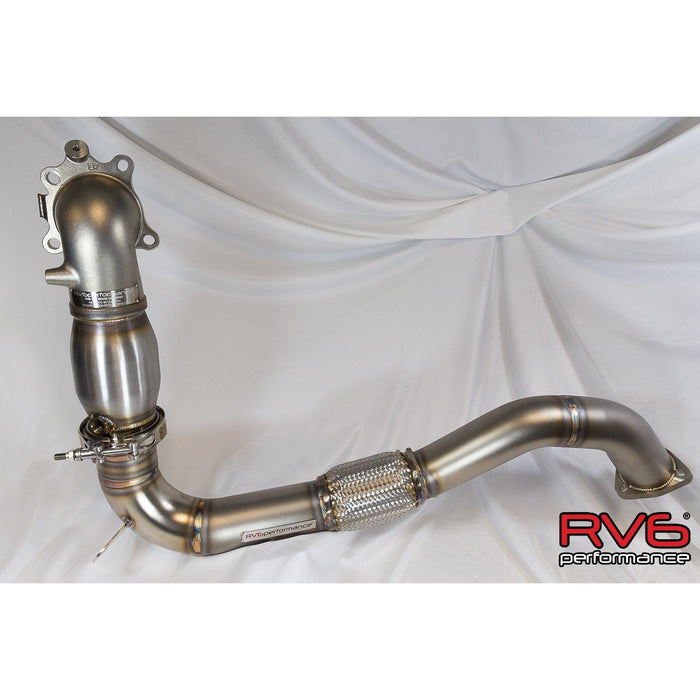 RV6 Catted Downpipe & Front Pipe Combo for 16+ Civic 1.5T (Sedan, Coupe, Hatch, Si)