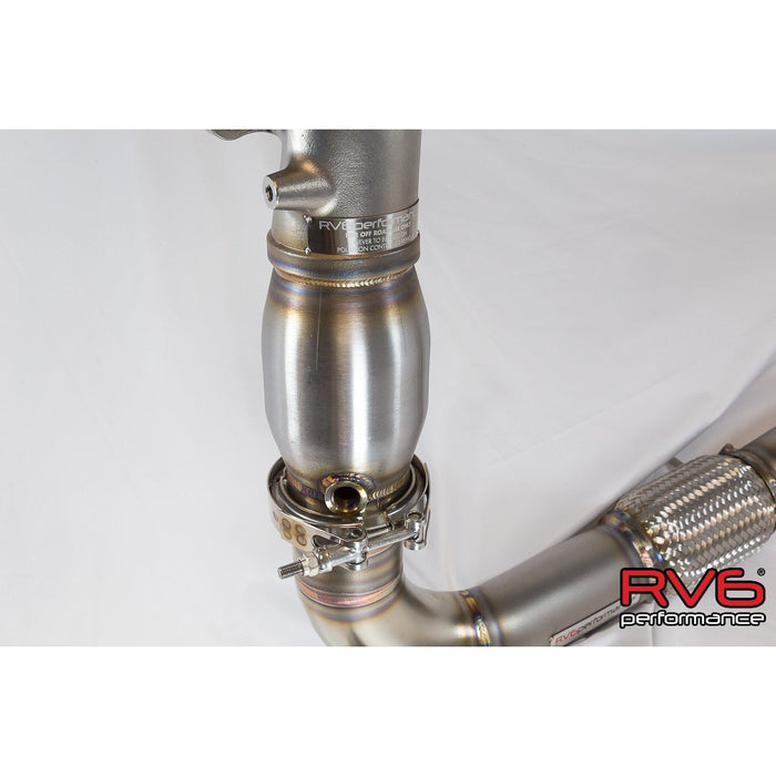 RV6 Catted Downpipe & Front Pipe Combo for 16+ Civic 1.5T (Sedan, Coupe, Hatch, Si)